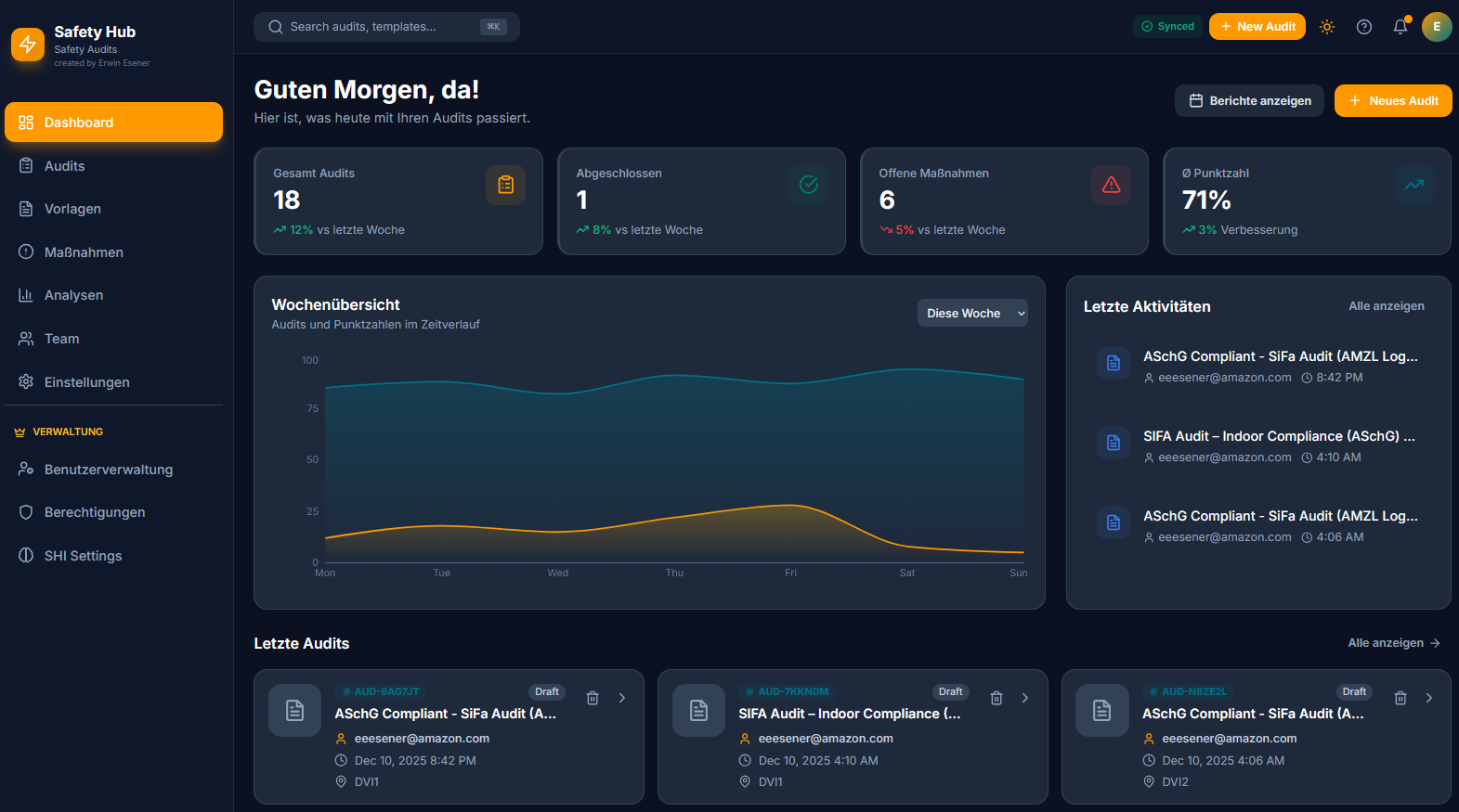 Safety Hub Mobile View
